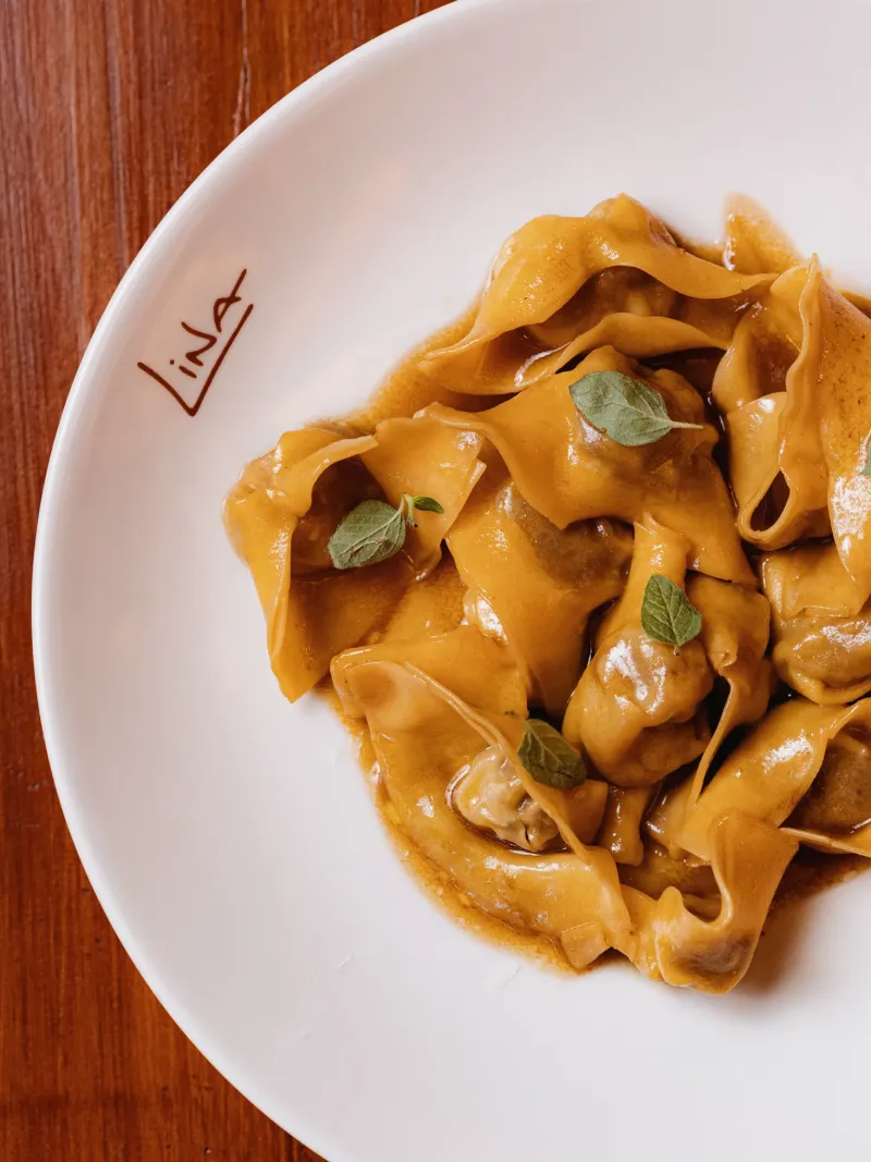 Ravioli di cupim alla brace